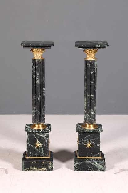 Edle Barock Stil Säule Louis XV Marmor Blumensäule Naturstein Sockel Ablage