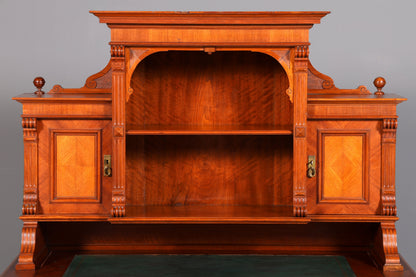 Traumhafter Gründerzeit Schreibtisch mit Aufsatz Jugendstil Bürotisch Massivholz um 1900