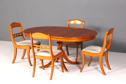 G093 Finish 4x Edle Englische Stühle Englisch Dining Chairs Antik 60er Jahre Regency Küchenstühle Stuhlset (Kopie)