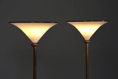 Beautiful Italian floor lamp by Barovier &amp;amp; Toso, Murano glass lampshade, uplighter, floor lamp, 2 of 2
