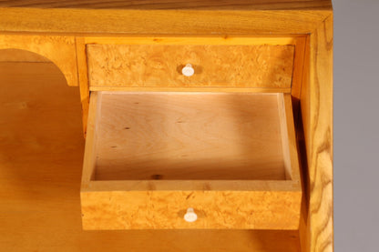 Schlichter Mid Century Sekretär Danish Design Retro Büro Schrank Vintage Büro Kommode