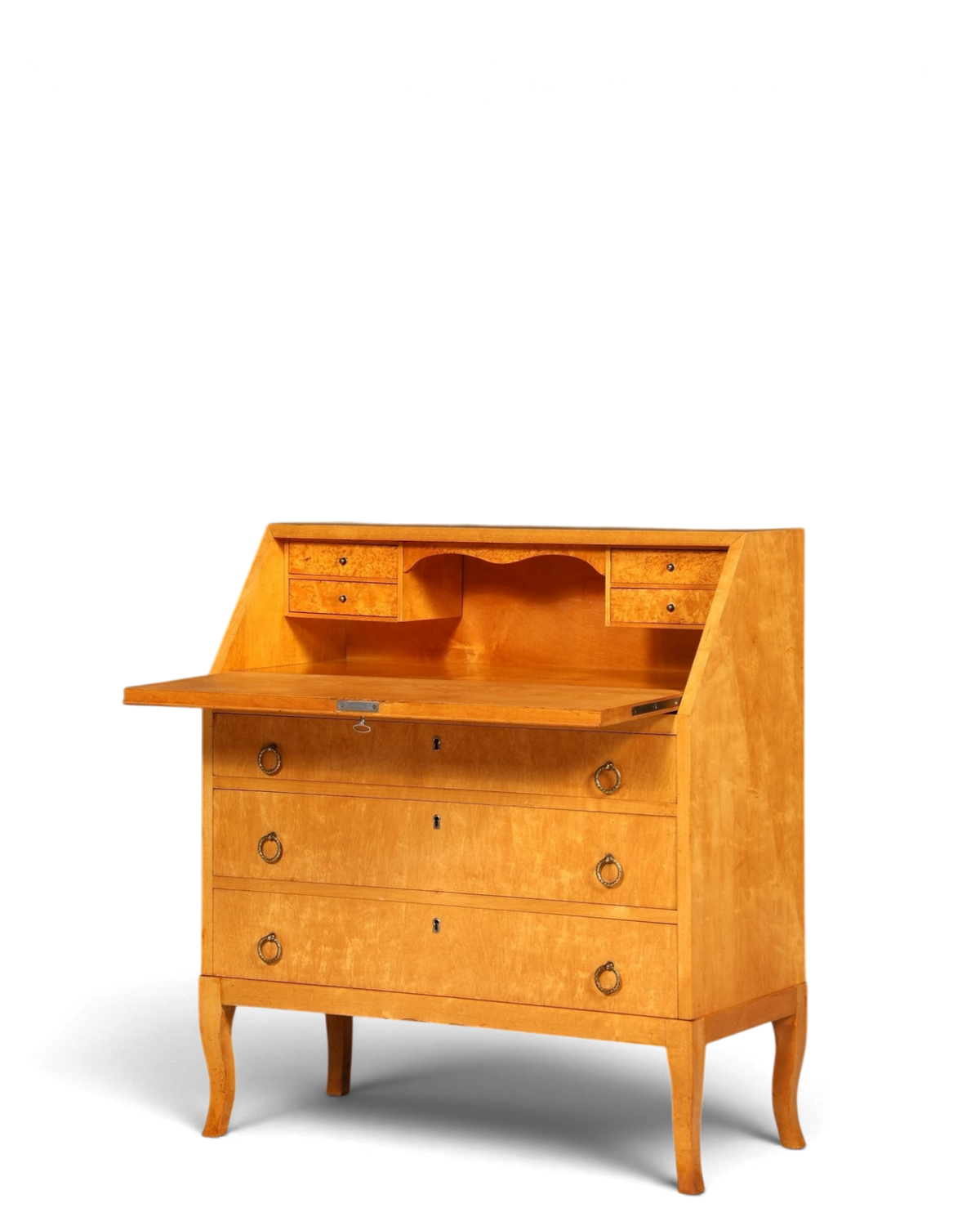 Schlichter Mid Century Sekretär Danish Design Retro Büro Schrank Vintage – Hauptstadt Möblerei Berlin