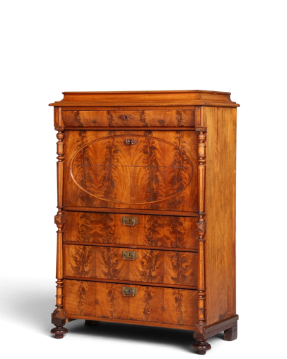 Stilvoller Gründerzeit Sekretär Vertiko Highboard Louis Philippe Kommode Schrank um 1880