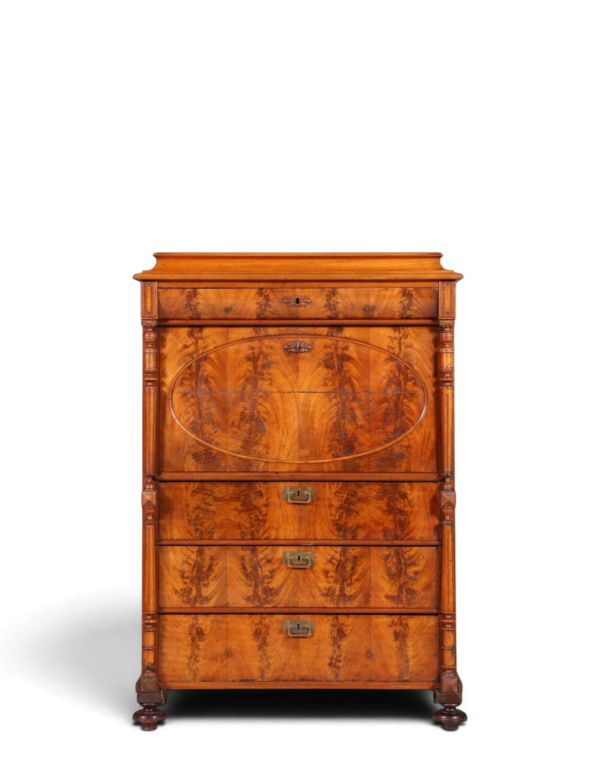 Stilvoller Gründerzeit Sekretär Vertiko Highboard Louis Philippe Kommode Schrank um 1880