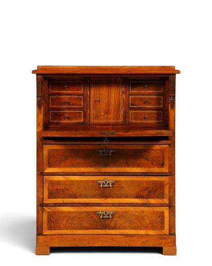 Stilvoller Gründerzeit Sekretär Vertiko Highboard Louis Philippe Kommode um 1880