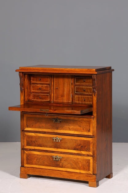 Stilvoller Gründerzeit Sekretär Vertiko Highboard Louis Philippe Kommode um 1880