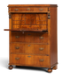 Stilvoller Gründerzeit Sekretär Vertiko Nussbaum Jugendstil Highboard Louis Philippe Kommode um 1880