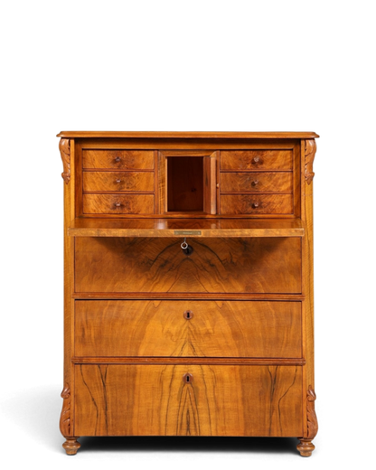 Stilvoller Louis Philippe Sekretär Biedermeier Vertiko Jugendstil Antik Kommode um 1880 Schreibkommode