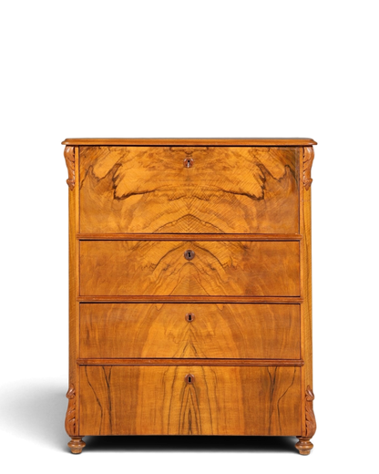 Stilvoller Louis Philippe Sekretär Biedermeier Vertiko Jugendstil Antik Kommode um 1880 Schreibkommode