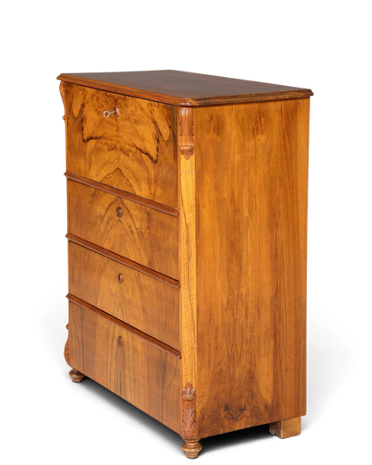 Stilvoller Louis Philippe Sekretär Biedermeier Vertiko Jugendstil Antik Kommode um 1880 Schreibkommode
