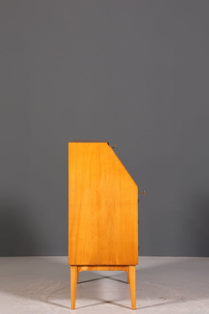 Stilvoller Mid Century Sekretär echt Holz Vintage Büro Schrank Schreibkommode 60er Jahre