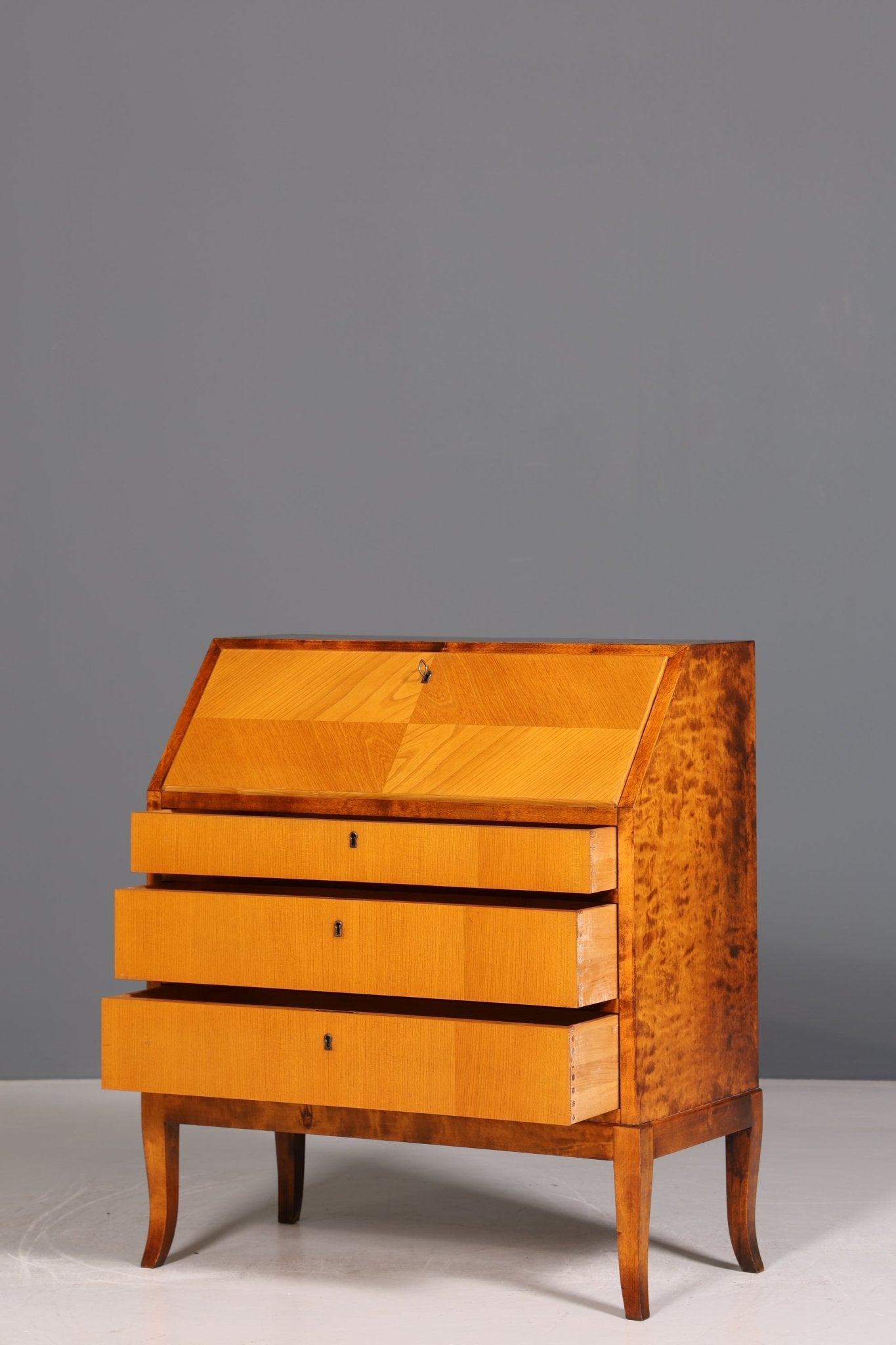 Stilvoller Sekretär um 1930 Büro Kommode echt Holz Sekretär Schreibtisch Kommode Secretary