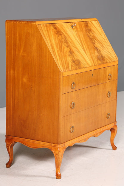 Stilvoller Sekretär um 1930 Büro Kommode Kirschholz skandinavischer Sekretär