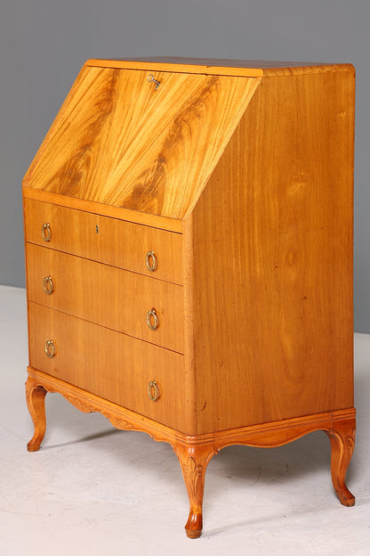 Stilvoller Sekretär um 1930 Büro Kommode Kirschholz skandinavischer Sekretär