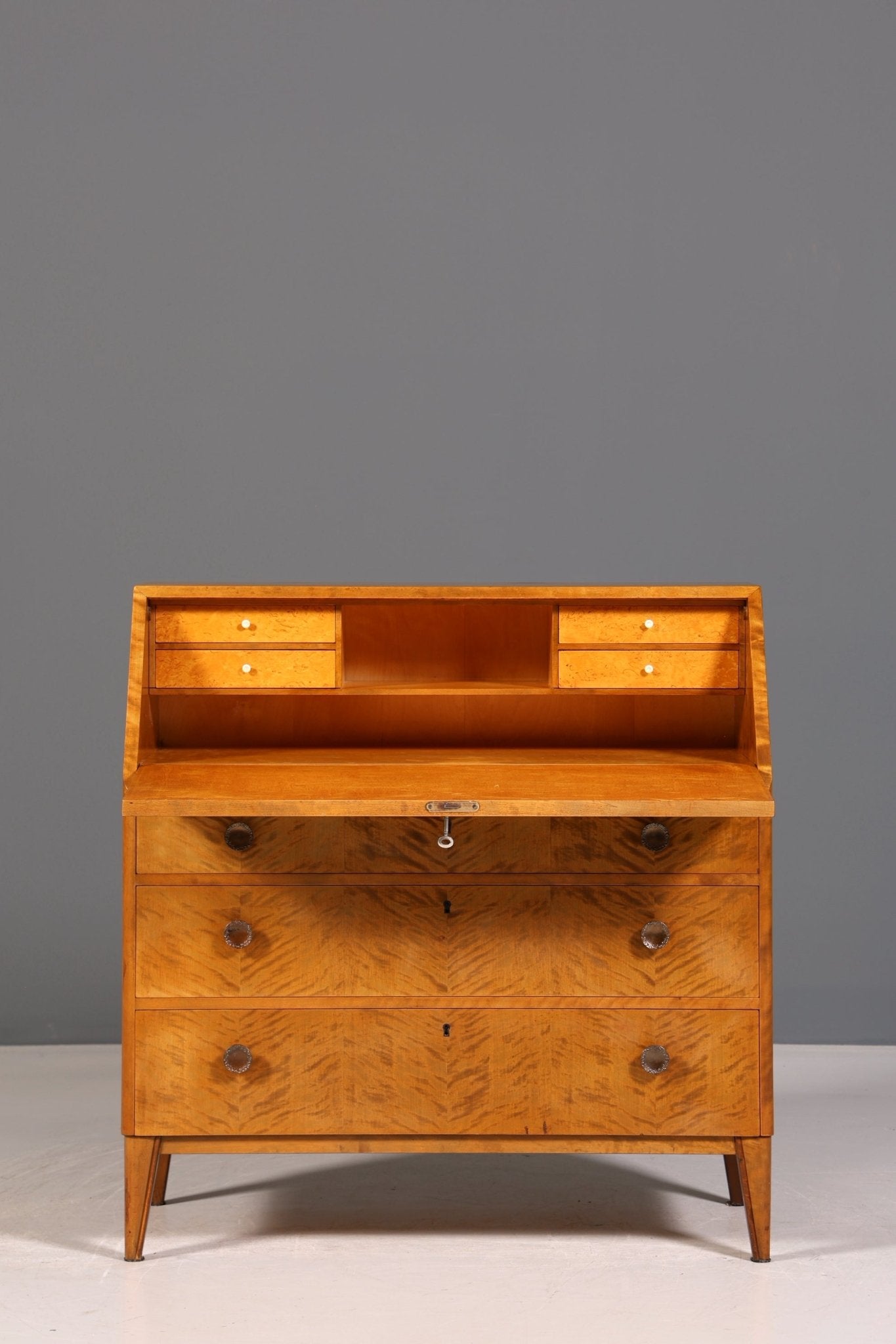 Traumhafter Sekretär um 1940 Büro Kommode echt Holz Schreibtisch Bürokommode