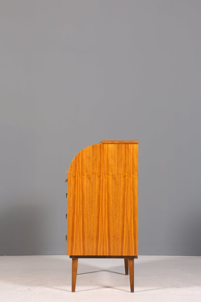 Wunderschöner Mid Century Rollladen Sekretär Danish Design Büro Schrank Büro Kommode