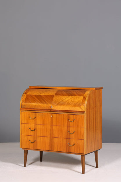 Wunderschöner Mid Century Rollladen Sekretär Danish Design Büro Schrank Büro Kommode