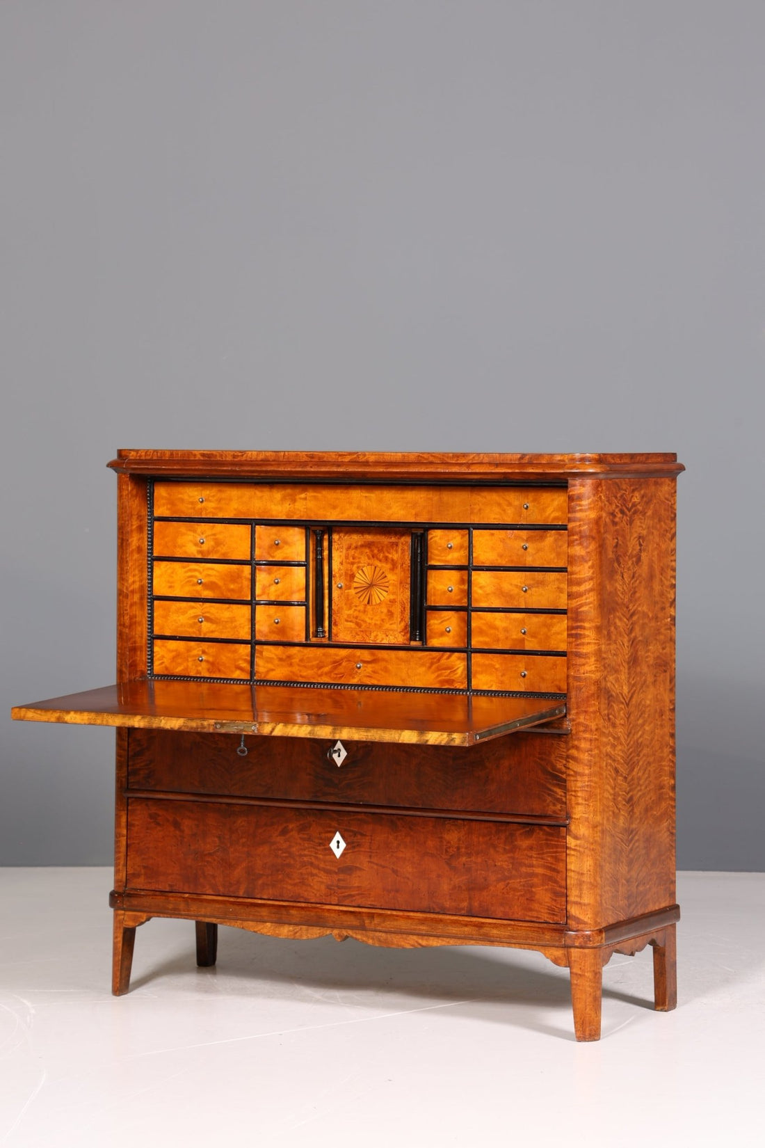 Wunderschöner Original Biedermeier Sekretär um 1860 Kommode Antik Bürokommode